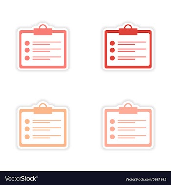 Assembly realistic sticker design on paper form vector image