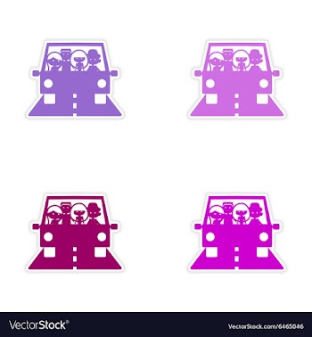 Assembly realistic sticker design on paper Friend vector image