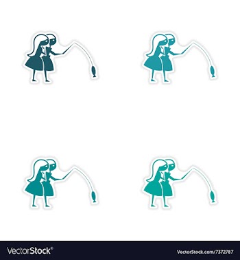 Assembly realistic sticker design on paper friend vector image