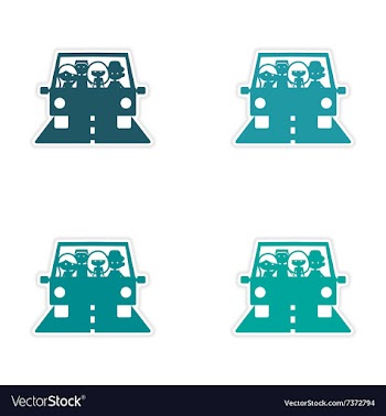 Assembly realistic sticker design on paper Friend vector image