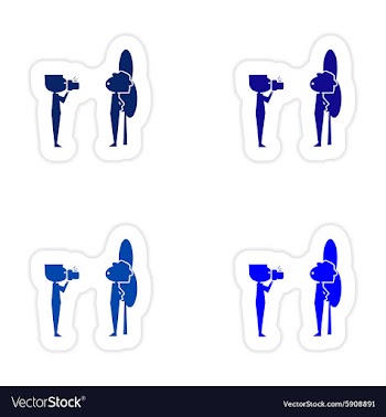 Assembly realistic sticker design on paper friends vector image