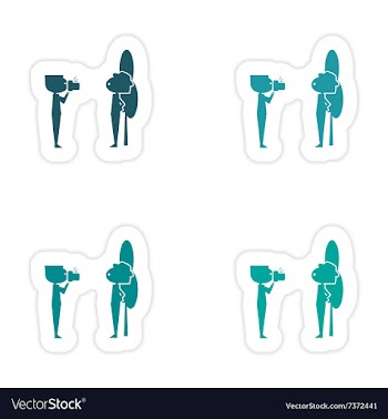 Assembly realistic sticker design on paper friends vector image