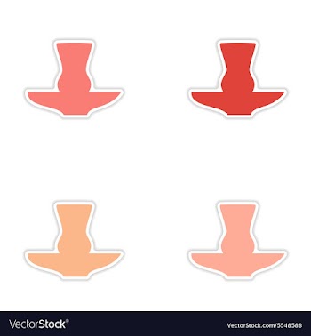 Assembly realistic sticker design on paper glass vector image