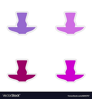 Assembly realistic sticker design on paper glass vector image