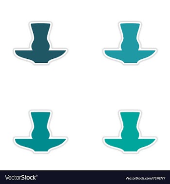 Assembly realistic sticker design on paper glass vector image