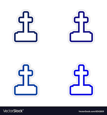 Assembly realistic sticker design on paper grave vector image