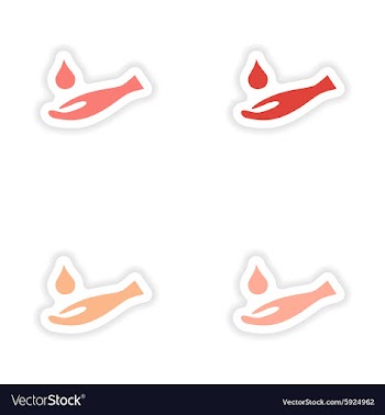 Assembly realistic sticker design on paper hand vector image