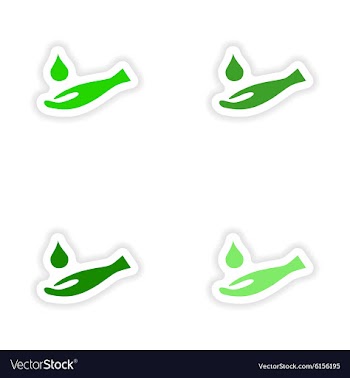 Assembly realistic sticker design on paper hand vector image