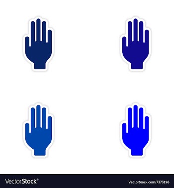 Assembly realistic sticker design on paper hand vector image
