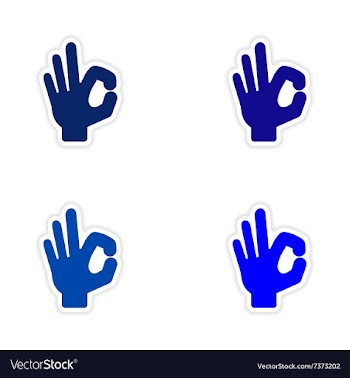 Assembly realistic sticker design on paper hand vector image