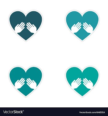 Assembly realistic sticker design on paper heart vector image