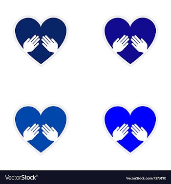 Assembly realistic sticker design on paper heart vector image