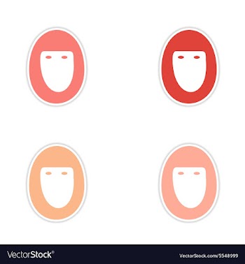 Assembly realistic sticker design on paper hijab vector image