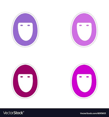 Assembly realistic sticker design on paper hijab vector image