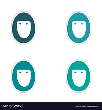 Assembly realistic sticker design on paper hijab vector image