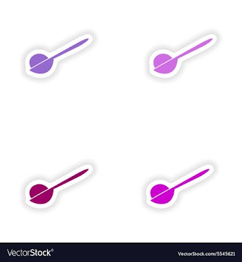 Assembly realistic sticker design on paper ice vector image