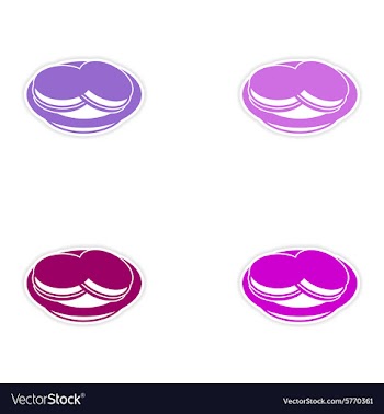 Assembly realistic sticker design on paper ice vector image