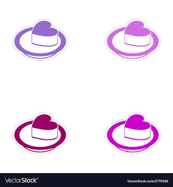 Assembly realistic sticker design on paper ice vector image