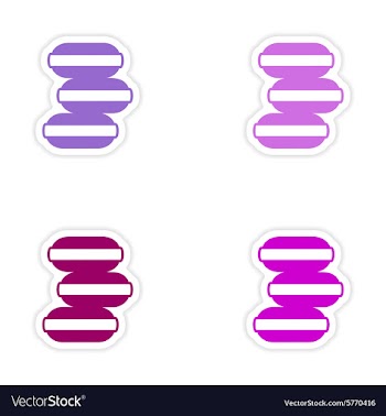 Assembly realistic sticker design on paper ice vector image