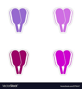 Assembly realistic sticker design on paper ice vector image