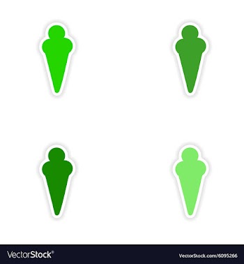 Assembly realistic sticker design on paper ice vector image