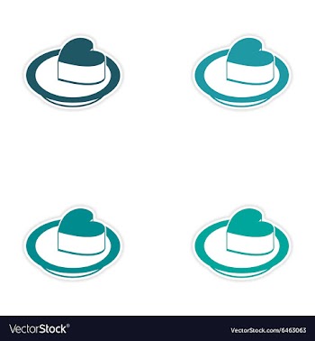 Assembly realistic sticker design on paper ice vector image