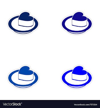 Assembly realistic sticker design on paper ice vector image