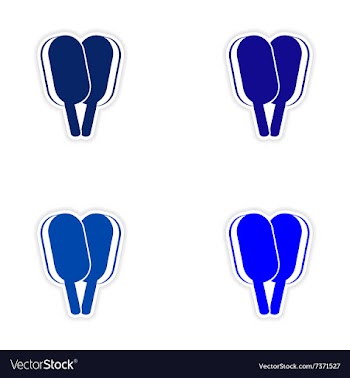 Assembly realistic sticker design on paper ice vector image