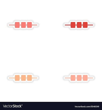 Assembly realistic sticker design on paper kebab vector image