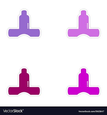 Assembly realistic sticker design on paper kitchen vector image