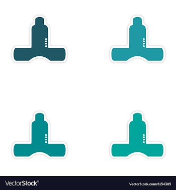 Assembly realistic sticker design on paper kitchen vector image