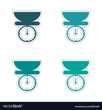 Assembly realistic sticker design on paper kitchen vector image