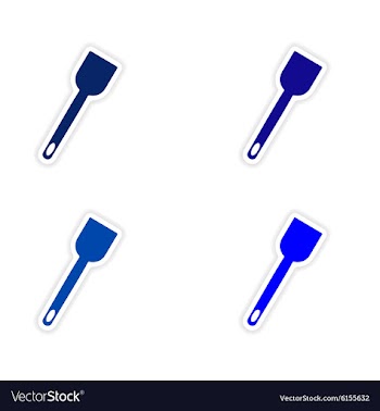Assembly realistic sticker design on paper kitchen vector image