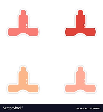 Assembly realistic sticker design on paper kitchen vector image