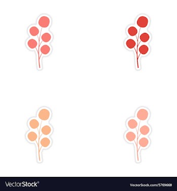 Assembly realistic sticker design on paper leaves vector image