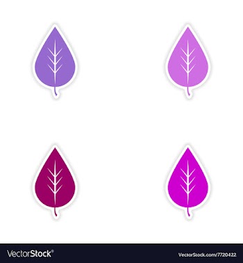 Assembly realistic sticker design on paper leaves vector image