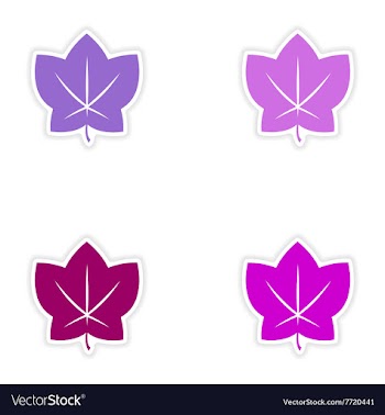 Assembly realistic sticker design on paper leaves vector image
