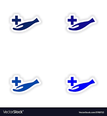 Assembly realistic sticker design on paper logo vector image