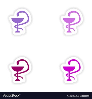 Assembly realistic sticker design on paper logo vector image