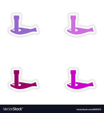Assembly realistic sticker design on paper logo vector image