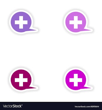 Assembly realistic sticker design on paper logo vector image