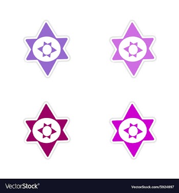 Assembly realistic sticker design on paper magic vector image