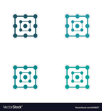 Assembly realistic sticker design on paper magic vector image