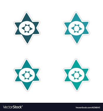Assembly realistic sticker design on paper magic vector image