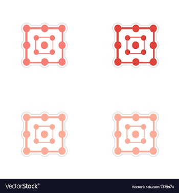 Assembly realistic sticker design on paper magic vector image
