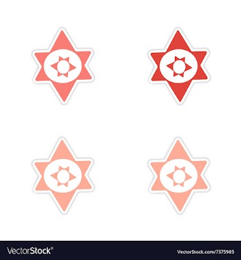 Assembly realistic sticker design on paper magic vector image
