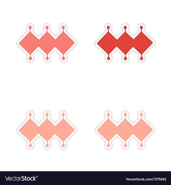Assembly realistic sticker design on paper magic vector image