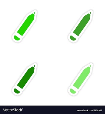 Assembly realistic sticker design on paper marker vector image