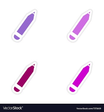 Assembly realistic sticker design on paper marker vector image