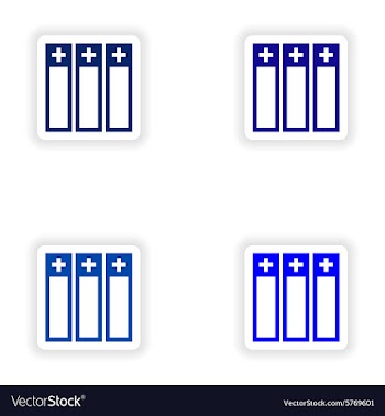 Assembly realistic sticker design on paper medical vector image